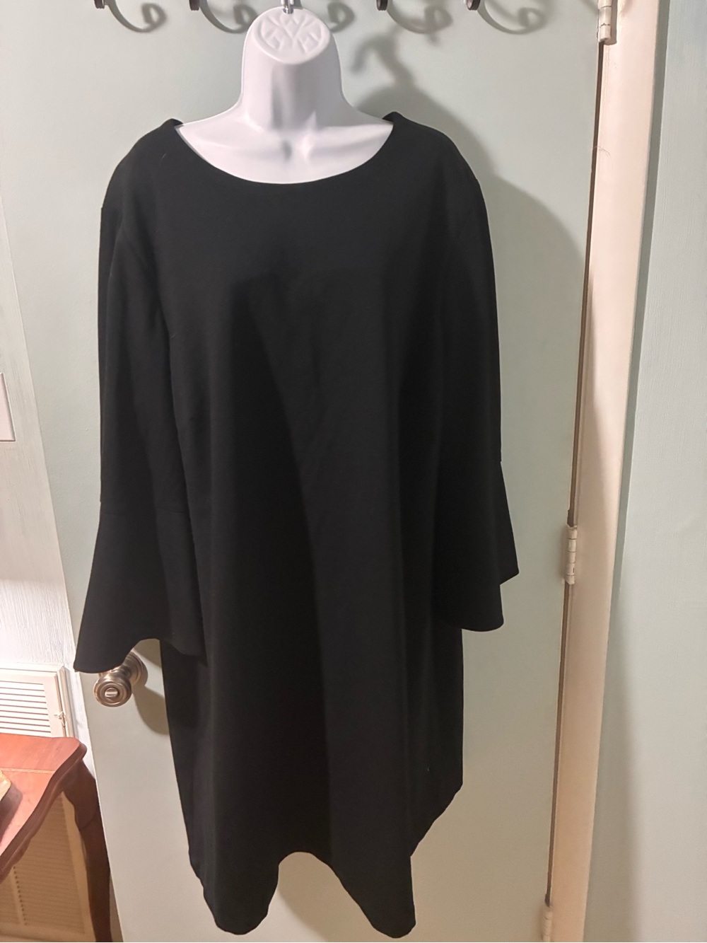 The Limited . Black Bell-Sleeve Women's Dress - ponte knit -Size 2X